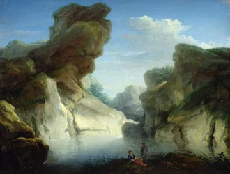 Fishermen Close to a Lake